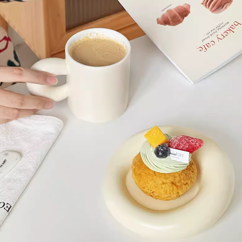 Pastel Chubby Mug and Saucer Set
