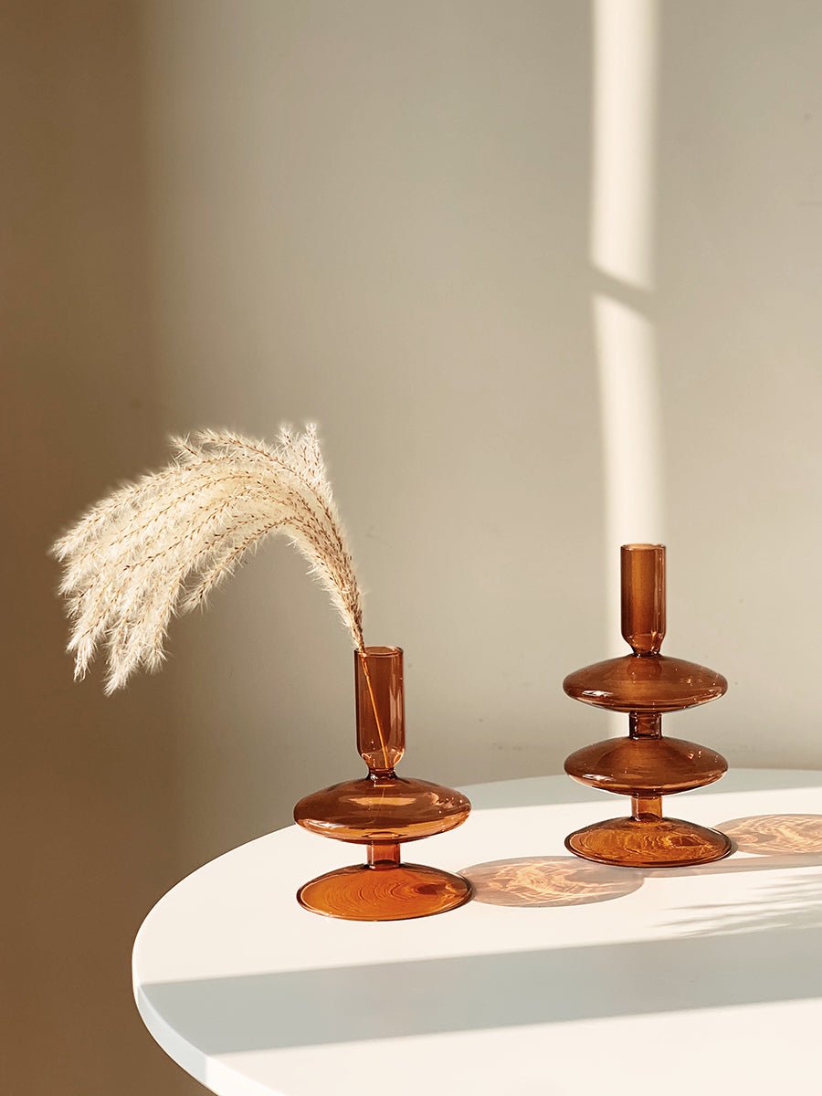 Abstract Glass Bubble Candle Holder - Rumi Living