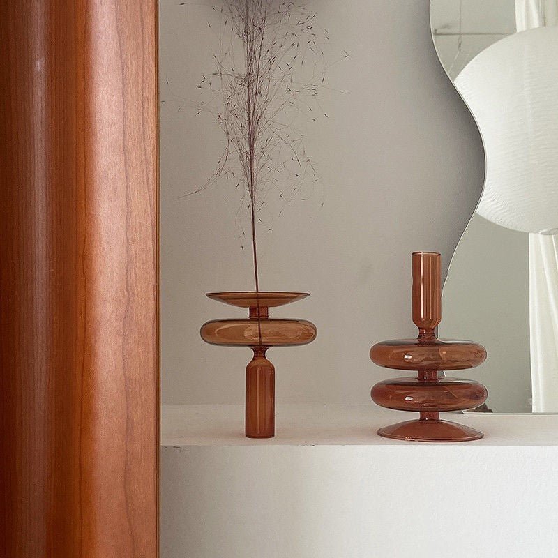 Abstract Glass Bubble Candle Holder - Rumi Living
