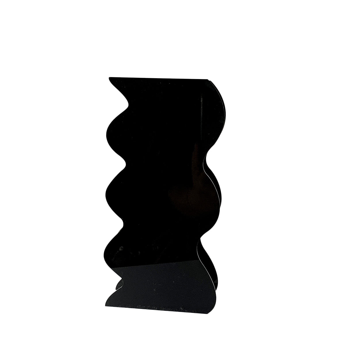 Acrylic Abstract Vase - Black - Rumi Living