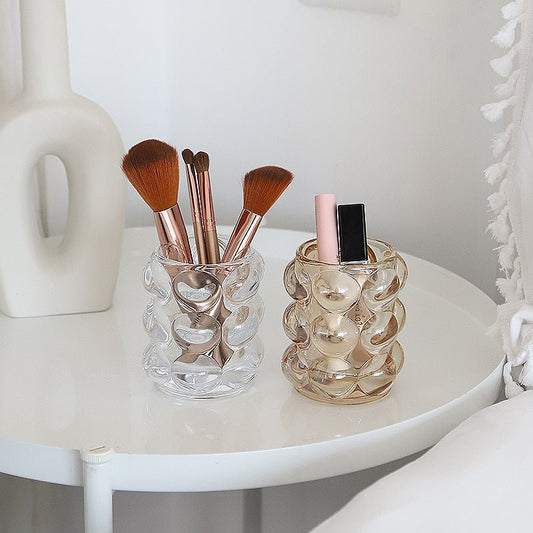Bubble Glass Makeup Brush Holder - Rumi Living