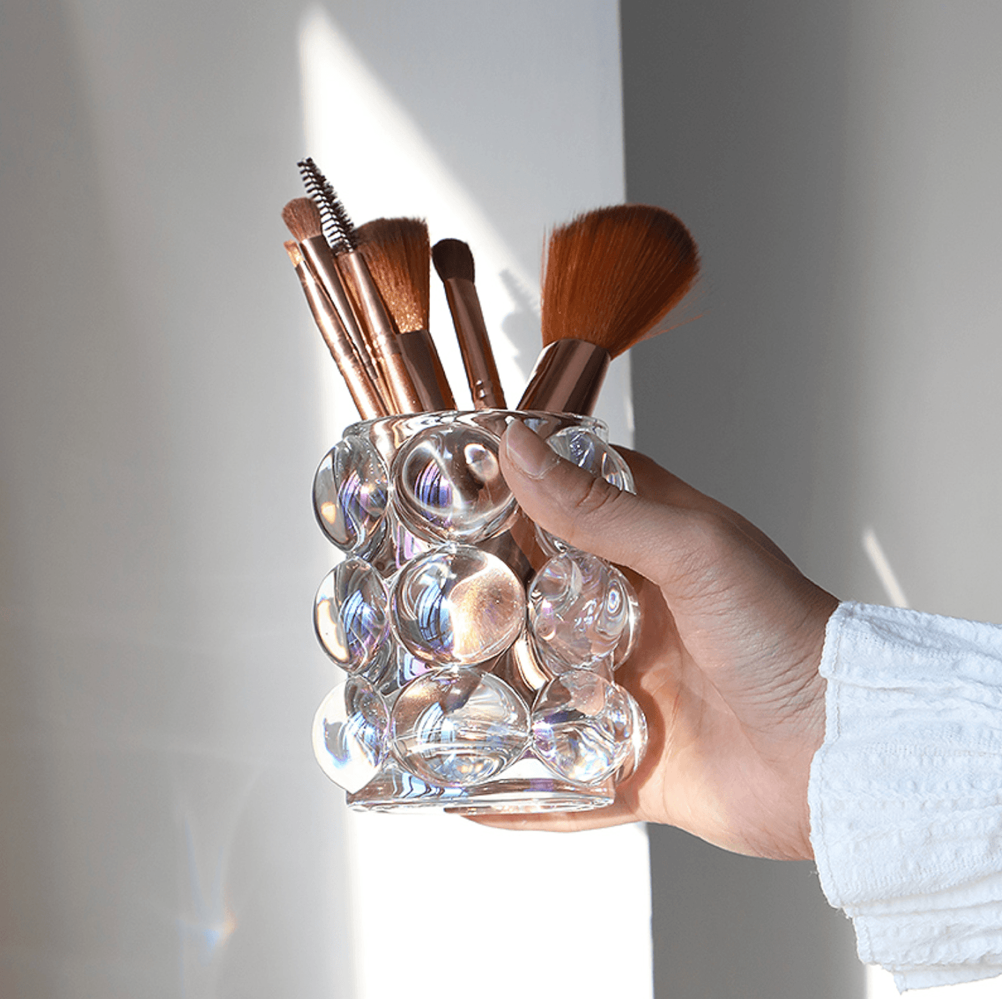 Bubble Glass Makeup Brush Holder - Rumi Living