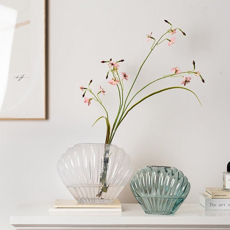 Clear Seashell Vase - Rumi Living