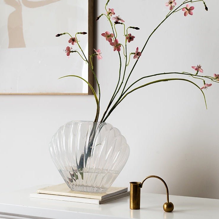 Clear Seashell Vase - Rumi Living