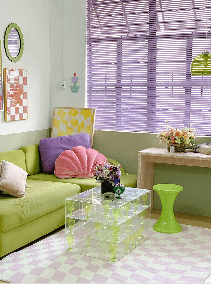 Colourful Wavy Checkerboard Rug - Rumi Living