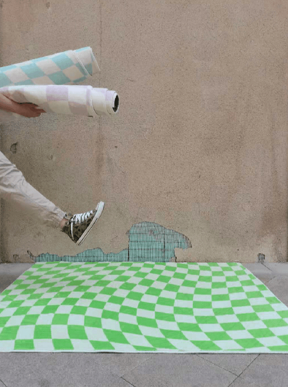 Colourful Wavy Checkerboard Rug - Rumi Living