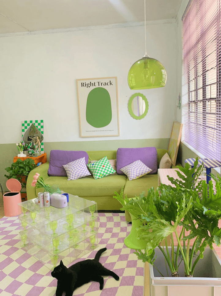 Colourful Wavy Checkerboard Rug - Rumi Living