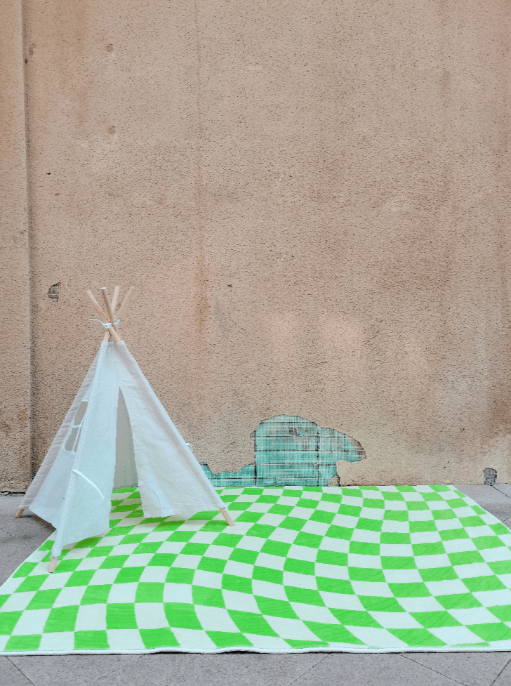 Colourful Wavy Checkerboard Rug - Rumi Living