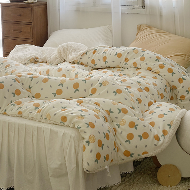 Peach + Orange + Teddy Fleece Blankets
