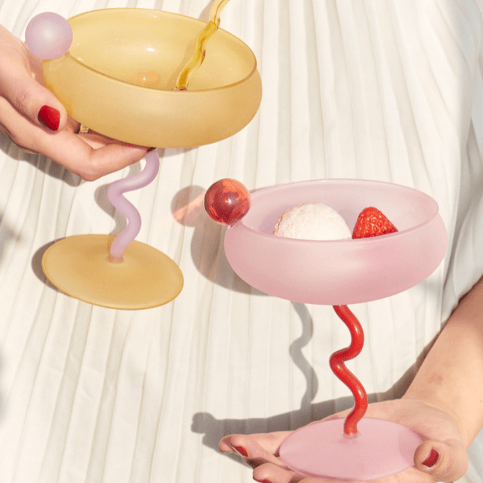 Jellybean Twisty Cocktail Glass - Rumi Living