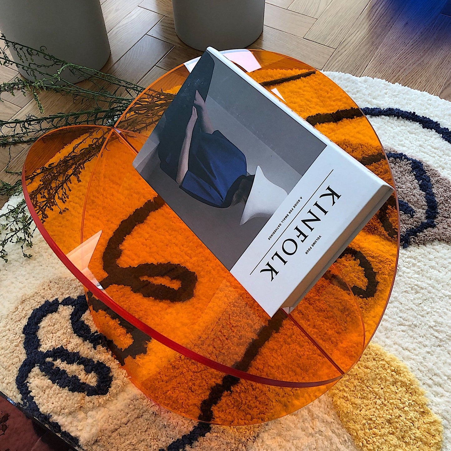 Modern Acrylic Magazine Stand + Book Shelf - Rumi Living