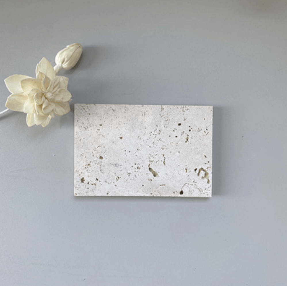 Natural Travertine Stone Slate Jewellery Display - Rumi Living