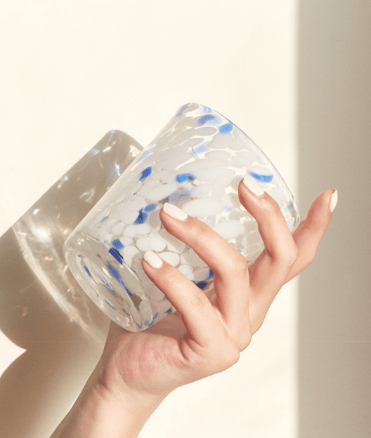 Ocean Crystal Glass Cup - Rumi Living