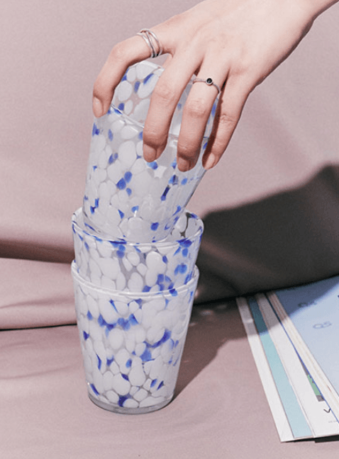 Ocean Crystal Glass Cup - Rumi Living