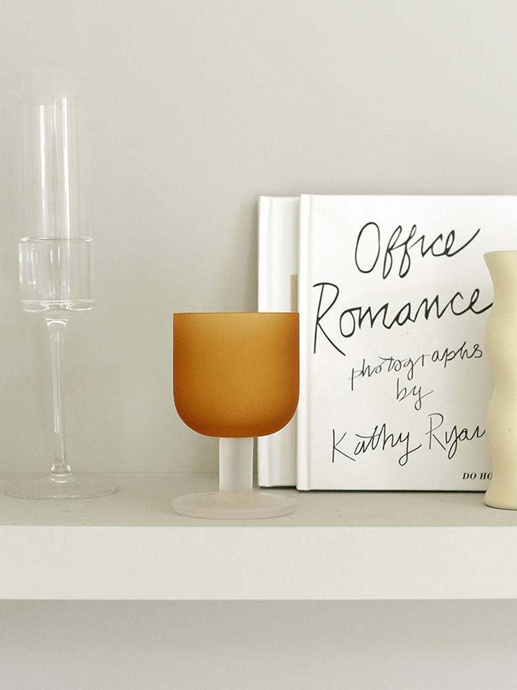 Orange Frosted Glasses - Set of 2 - Rumi Living