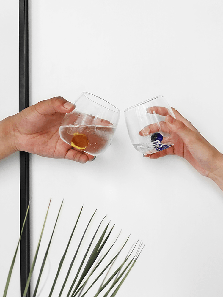 Quirky Marble Soda Glass - Rumi Living