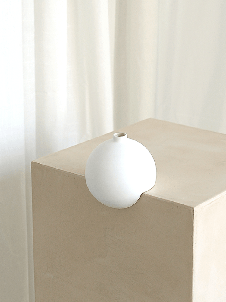 Right-Angle Spherical Sculptural Vase - Rumi Living