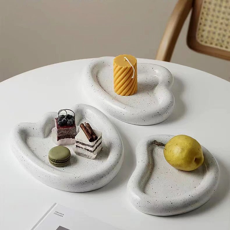 Speckle Ceramic Cloud Dish + Tray - Rumi Living