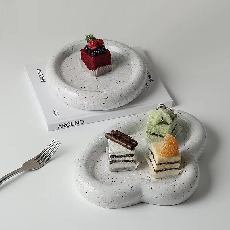 Speckle Ceramic Cloud Dish + Tray - Rumi Living