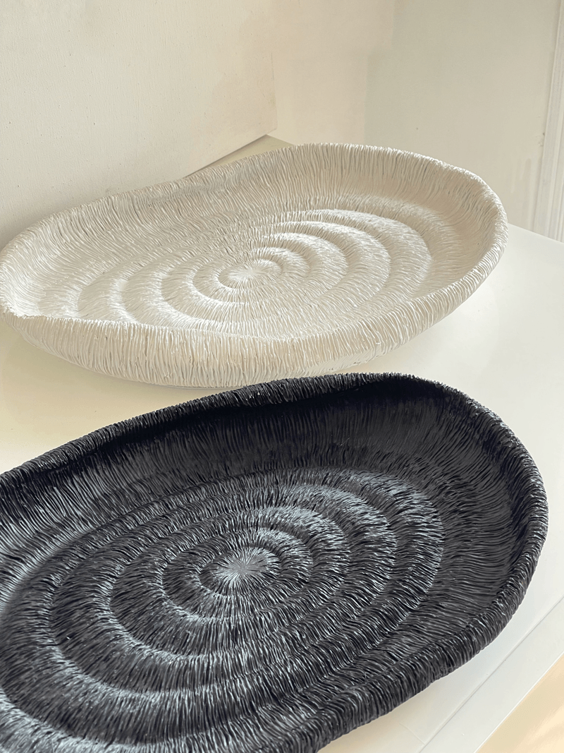 Textured Resin Fruit Dish Tray - Rumi Living