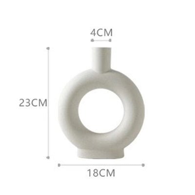 Tobi Arch Ceramic Vase - White - Rumi Living