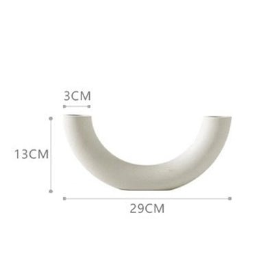Tobi Arch Ceramic Vase - White - Rumi Living