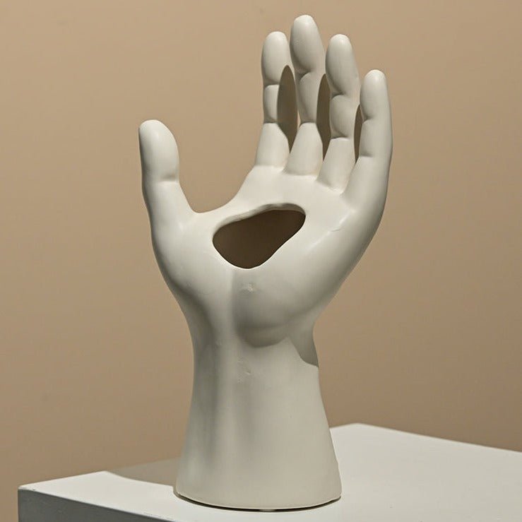 Vera Hand Ceramic Vase - White - Rumi Living