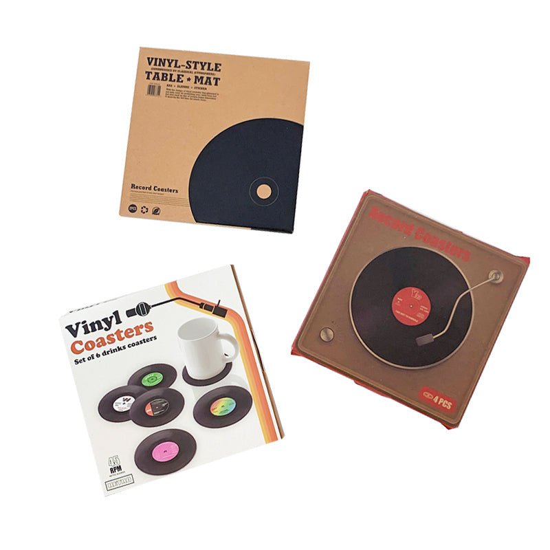 Vinyl Record Drink Coasters - Rumi Living