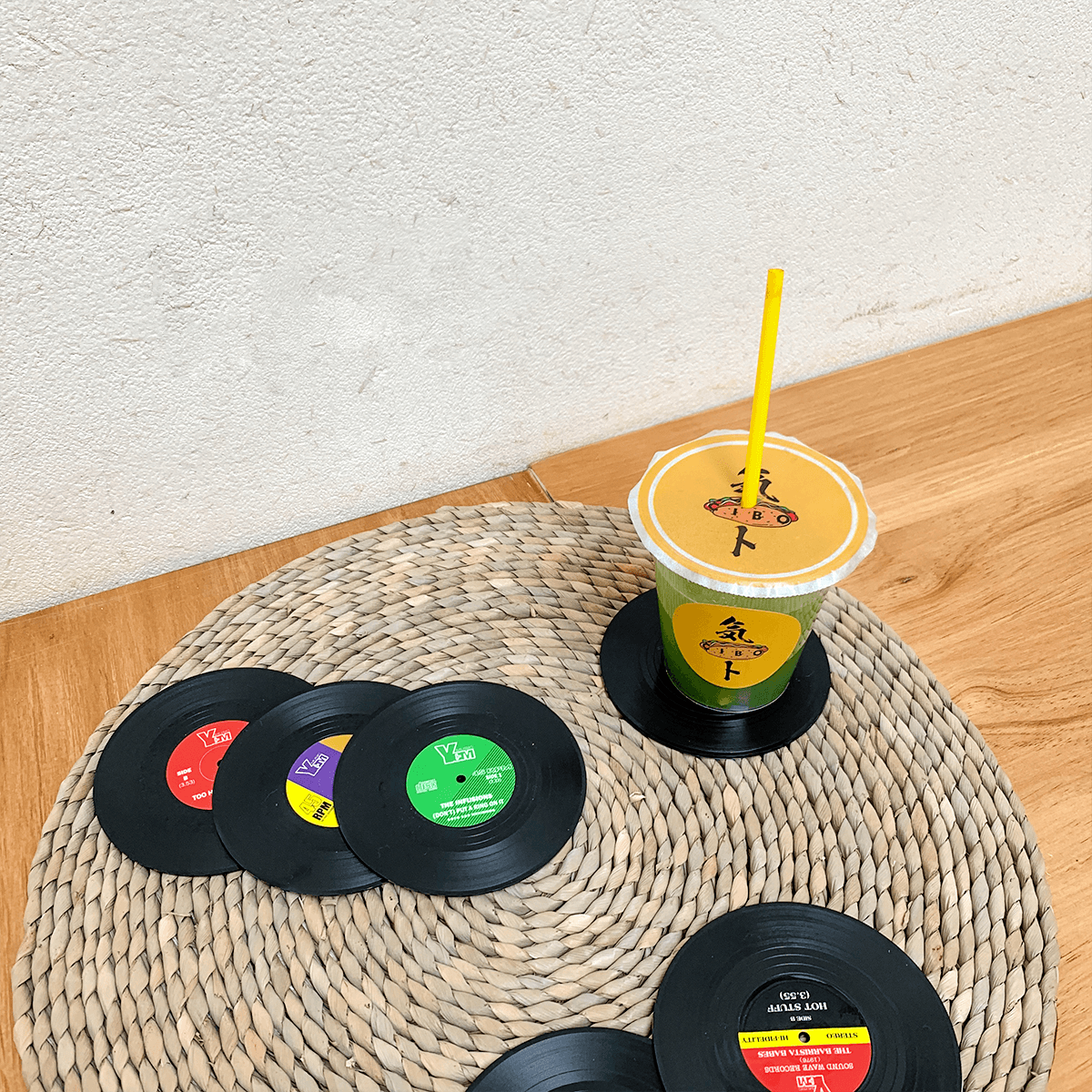 Vinyl Record Drink Coasters - Rumi Living