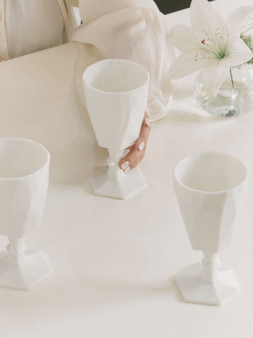 White Jade Wine Glass - Rumi Living