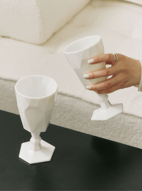 White Jade Wine Glass - Rumi Living