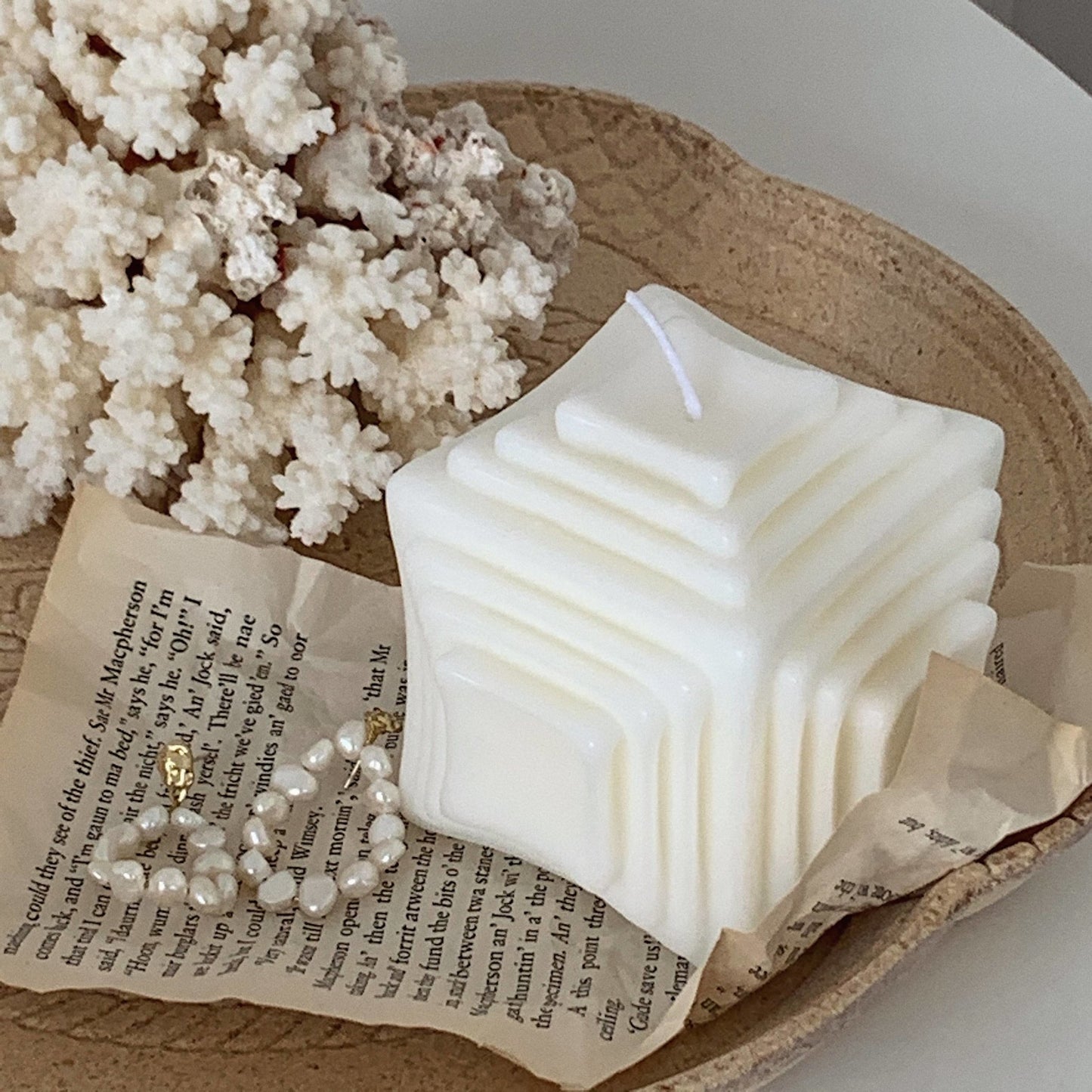 White Non-Scented Shaped Candles - Rumi Living