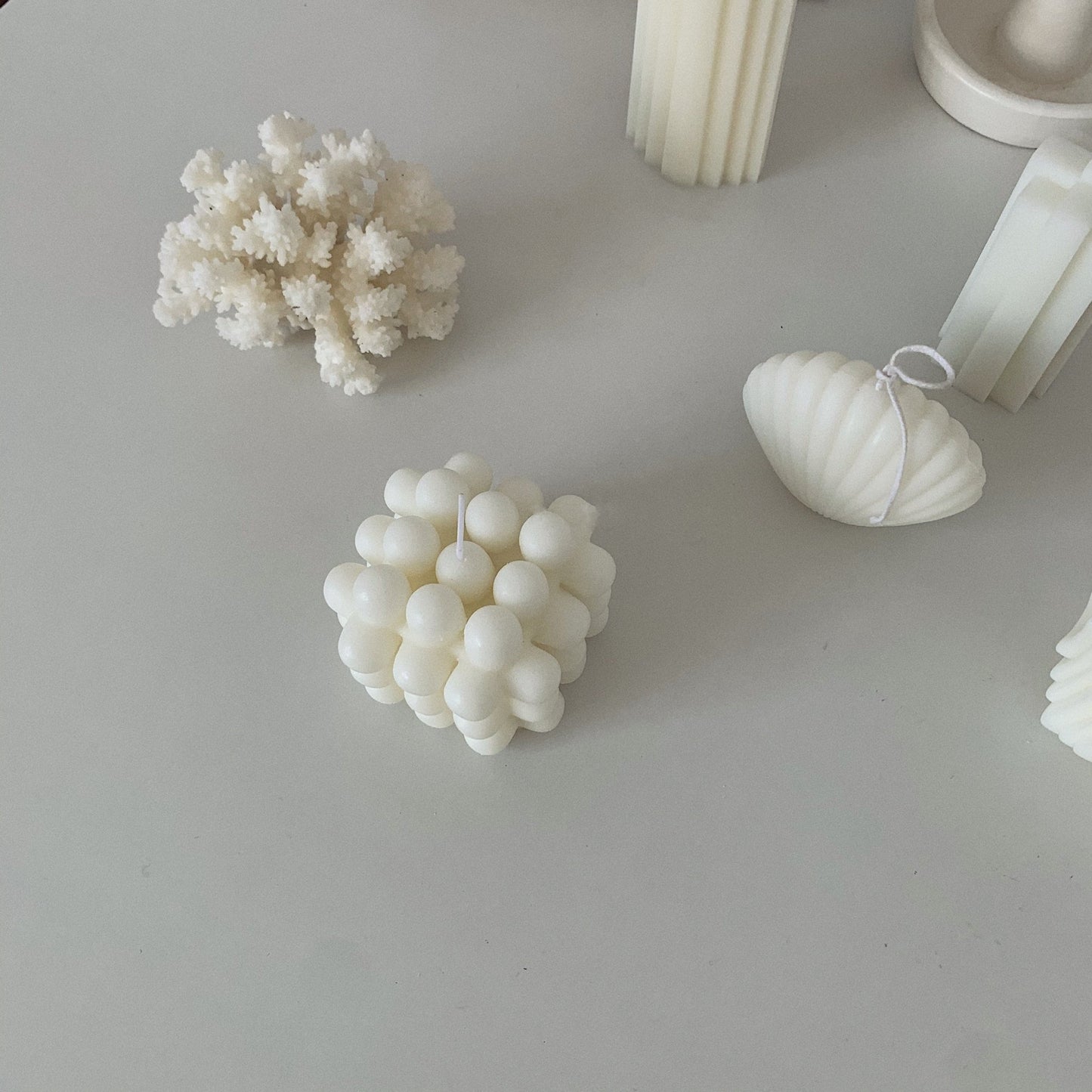 White Non-Scented Shaped Candles - Rumi Living