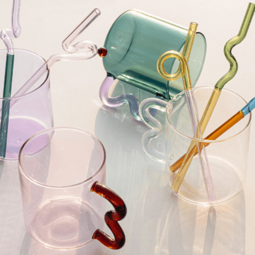 Wriggle Handle Glass Mug - Rumi Living