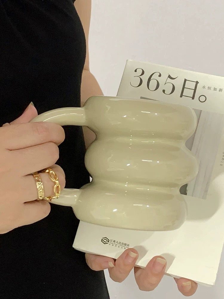 Bubble Ceramic Mug - White