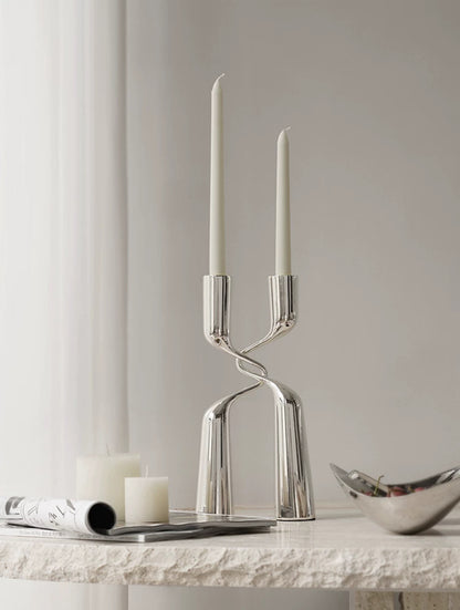 Tumi Iron Candlestick Holders