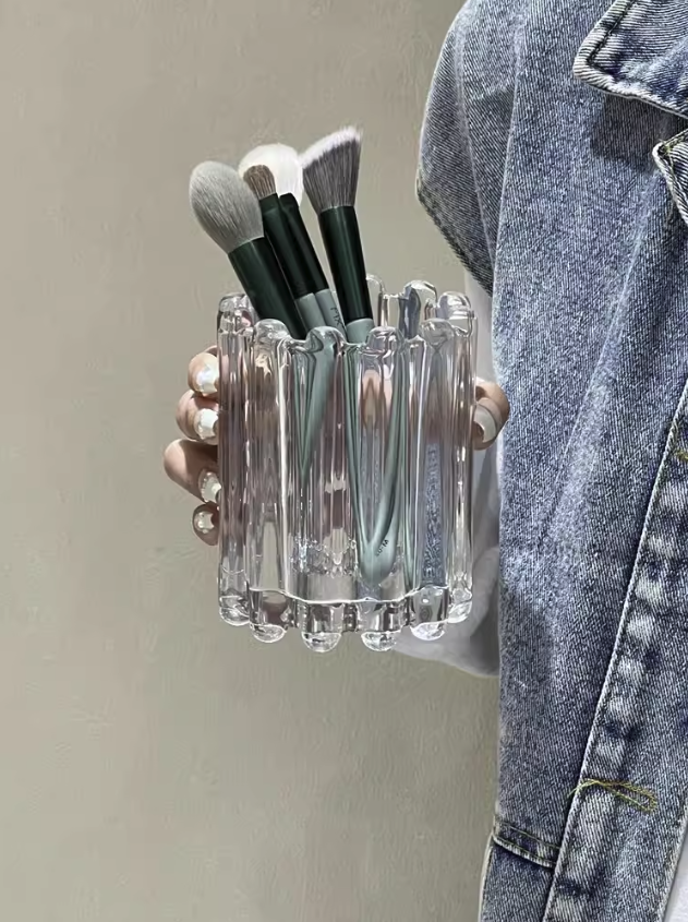 Glass Makeup Brush Holder