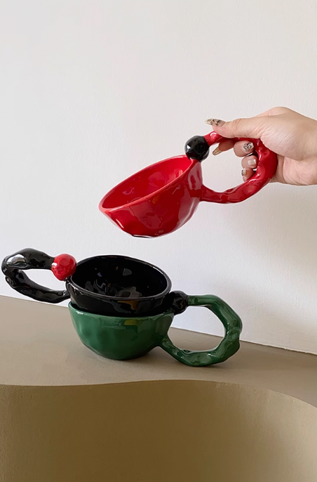 Irregular Handle Coffee Mug