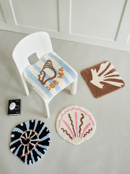 She Sells Seashells Tufted Seat Cushion Pads