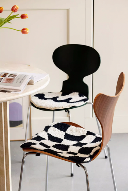 Checkered Squiggle Seat Cushion Pads