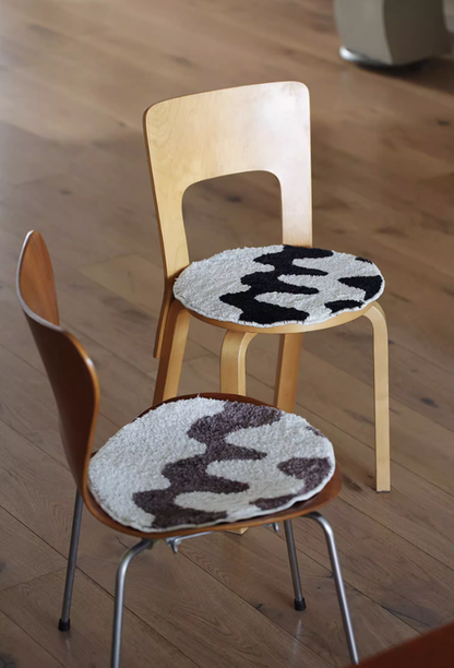 Checkered Squiggle Seat Cushion Pads