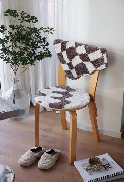 Checkered Squiggle Seat Cushion Pads