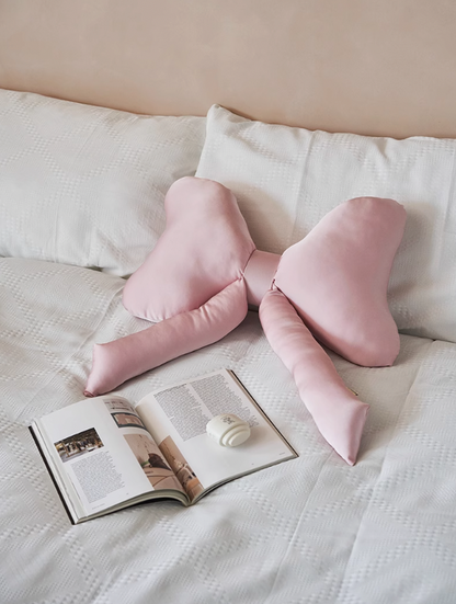 Pink Bow Throw Cushion