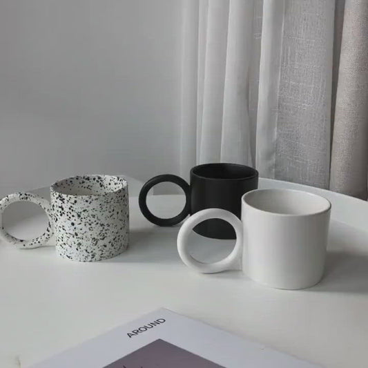 Big Round Handled Ceramic Mug