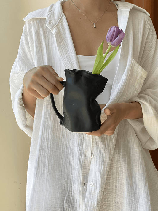 Abstract Ceramic Milk Jug Vase - Rumi Living