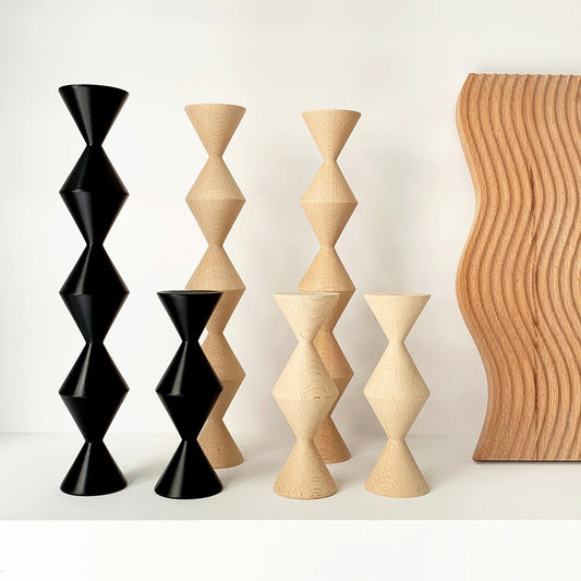 Ade Geometric Wood Sculpture - Rumi Living