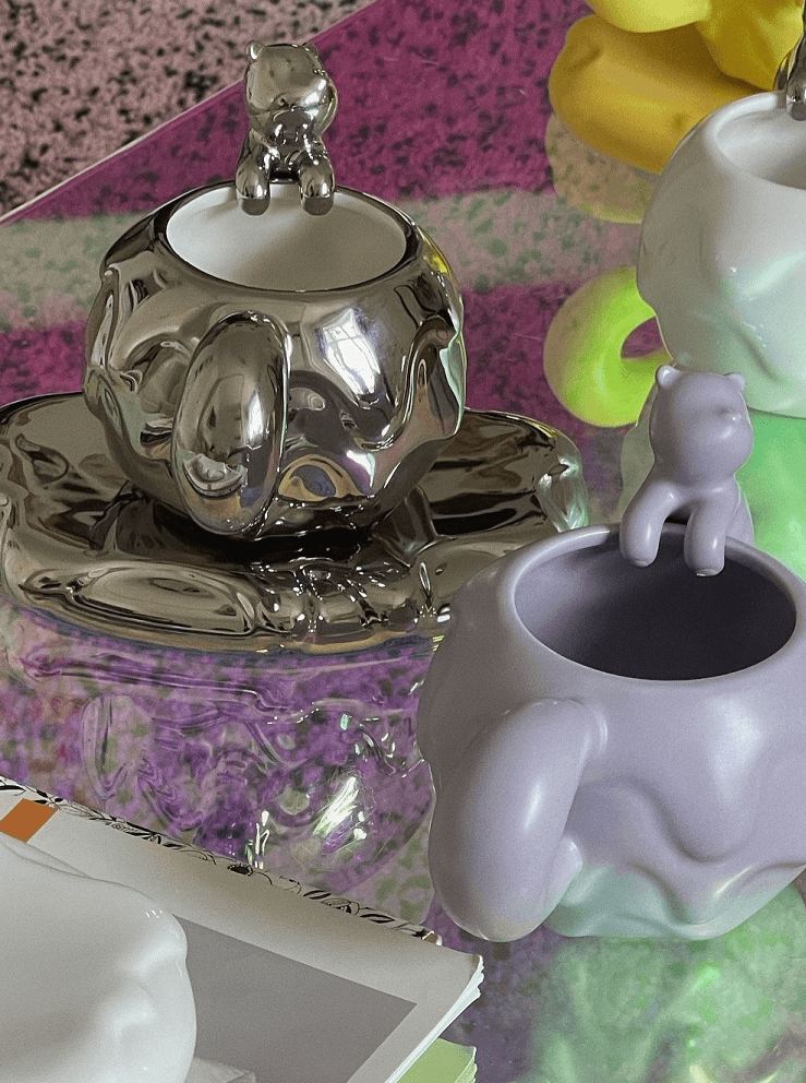 Bear Cub Mug + Saucer Set - Rumi Living