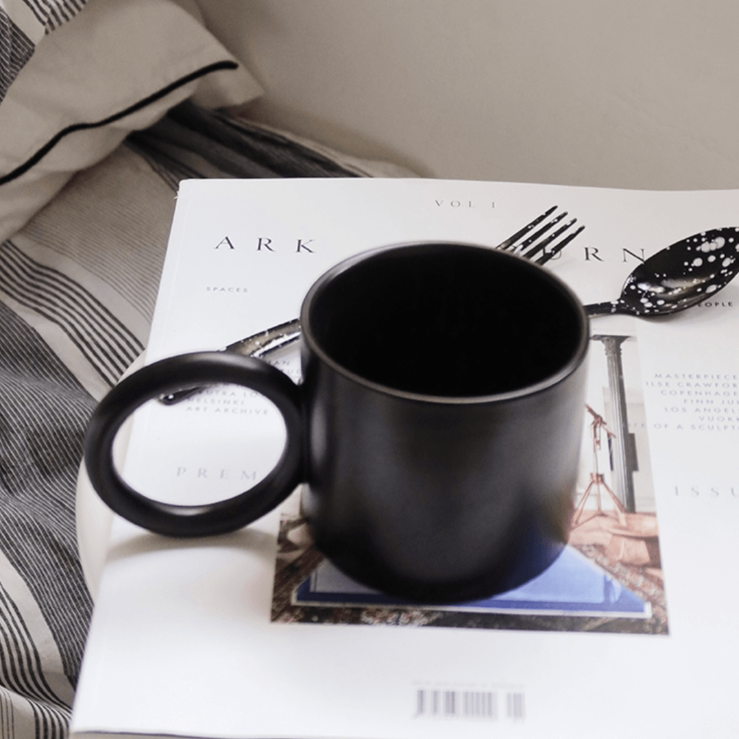 Fynn Modern Black and White Coffee Mug + Reviews