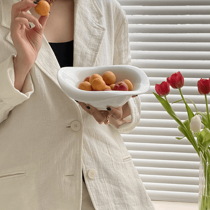 Ceramic Salad Fruit Wave Bowl - Rumi Living