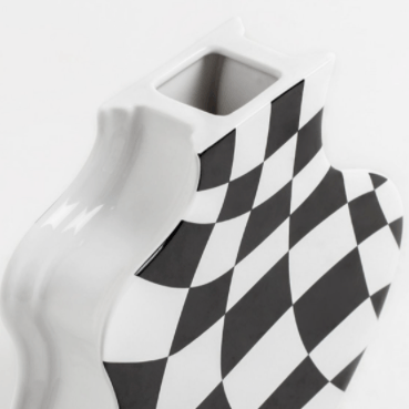 Checkerboard Ceramic Flower Vase - Rumi Living